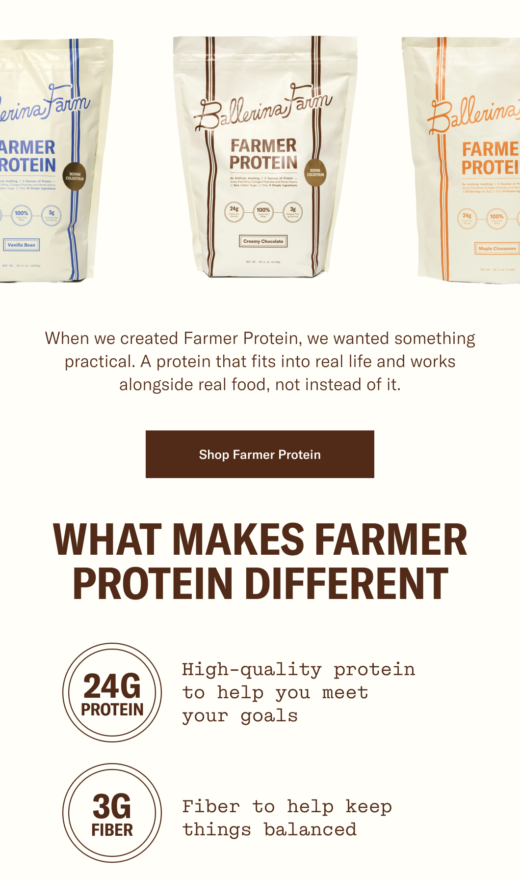 Ballerina Farm | Shop Farmer Protein