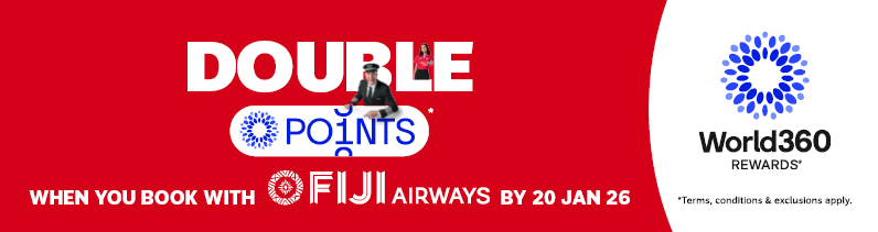 FIJI AIRWAYS DOUBLE POINTS* OFFER
