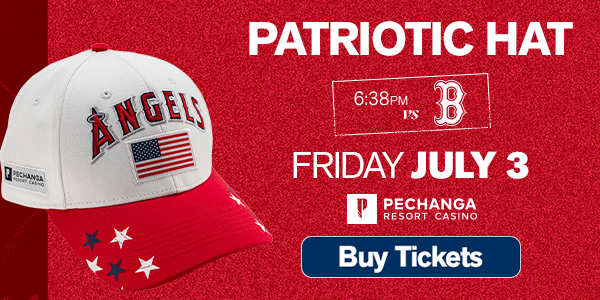 Patriotic Hat, Courtesy of Pechanga Resort Casino - Friday, July 3, 6:38pm vs. Boston Red Sox - Buy Tickets