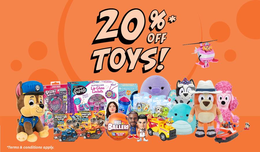 20% Off Toys at Paper Plus