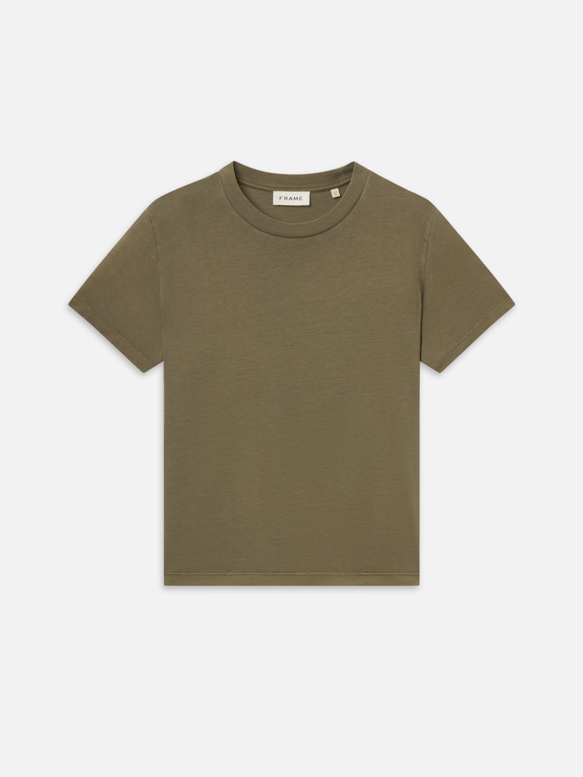 LIGHT COTTON TEE IN ANTIQUE GREEN