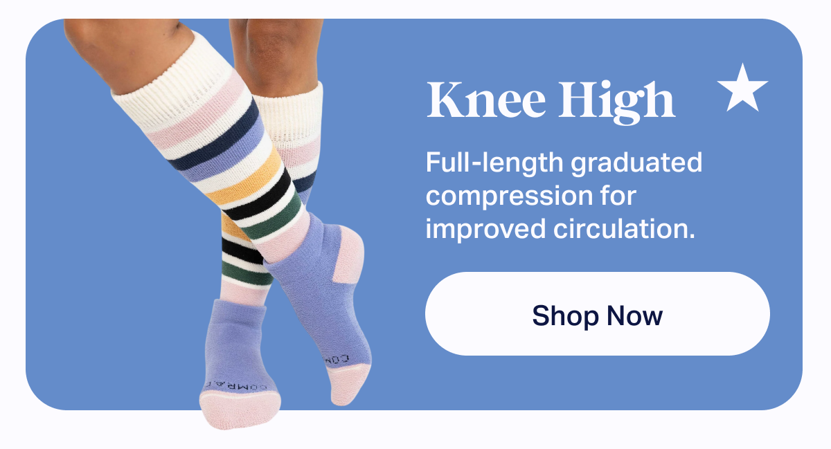 Knee High: Full‑length graduated compression for improved circulation. | Shop now