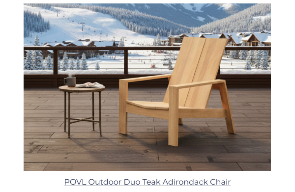 POVL Outdoor Duo Teak Adirondack Chair