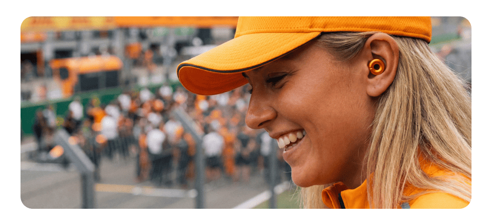 McLaren in-ear close up