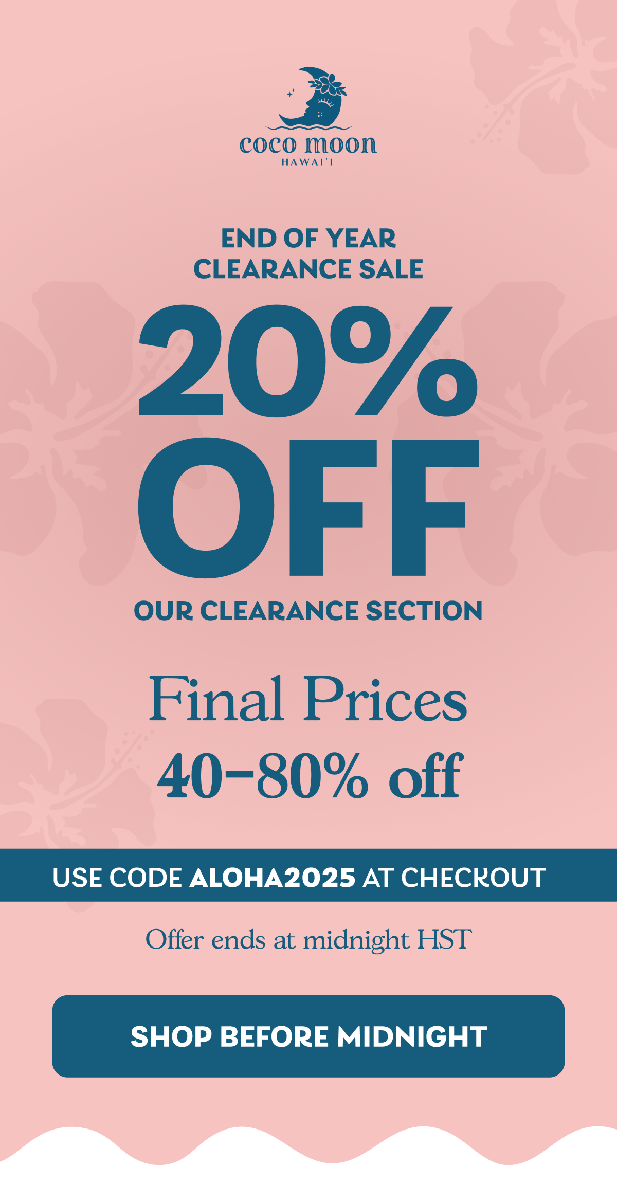 End of the year clearance sale