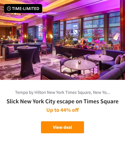 Slick New York City escape on Times Square