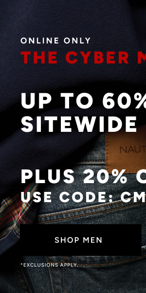 Up to 60% off Sitewide Shop Men
