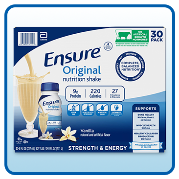 Ensure Original Nutrition Shake, 8 fl oz, 30-Pack, Vanilla