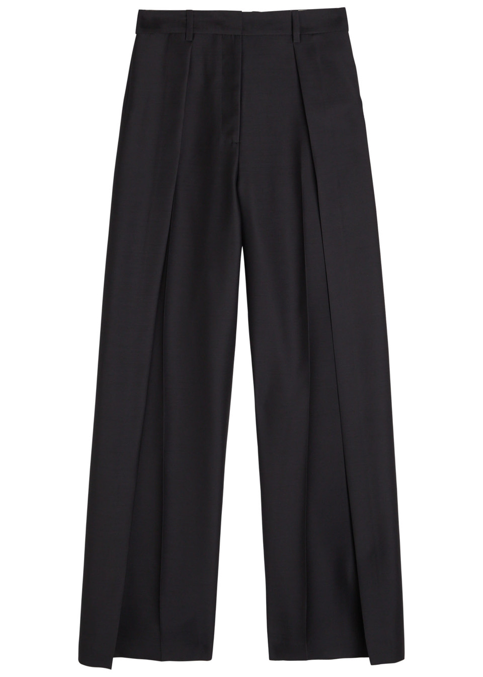 HEIRLOME Tove split wide-leg wool-blend trousers