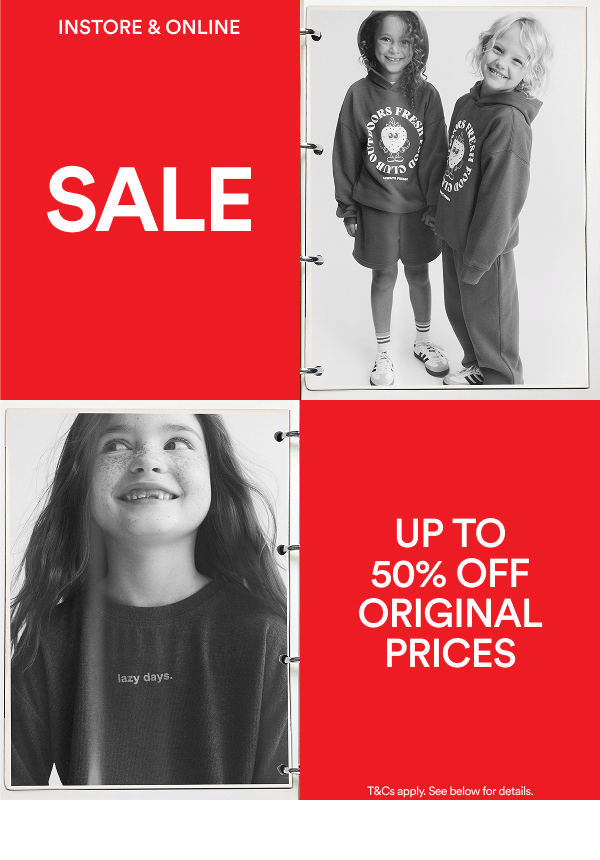 Up to 50% off original prices!