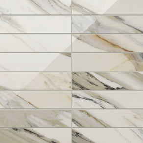 Aniston 3x12 Polished Porcelain Tile in Calacatta Cremo