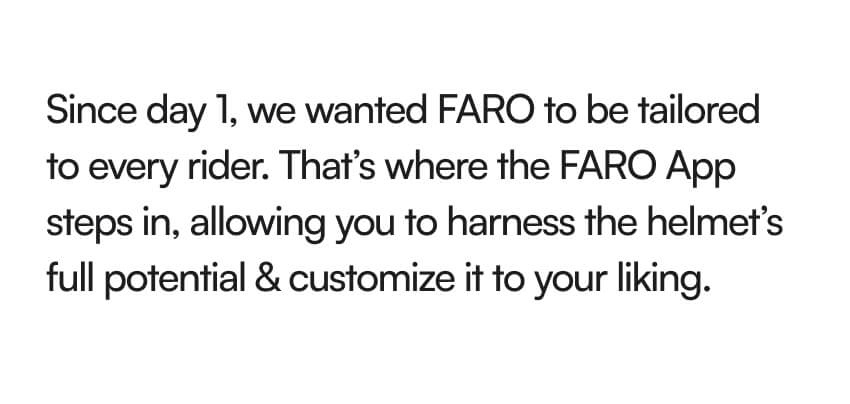 text explaining faro app customization