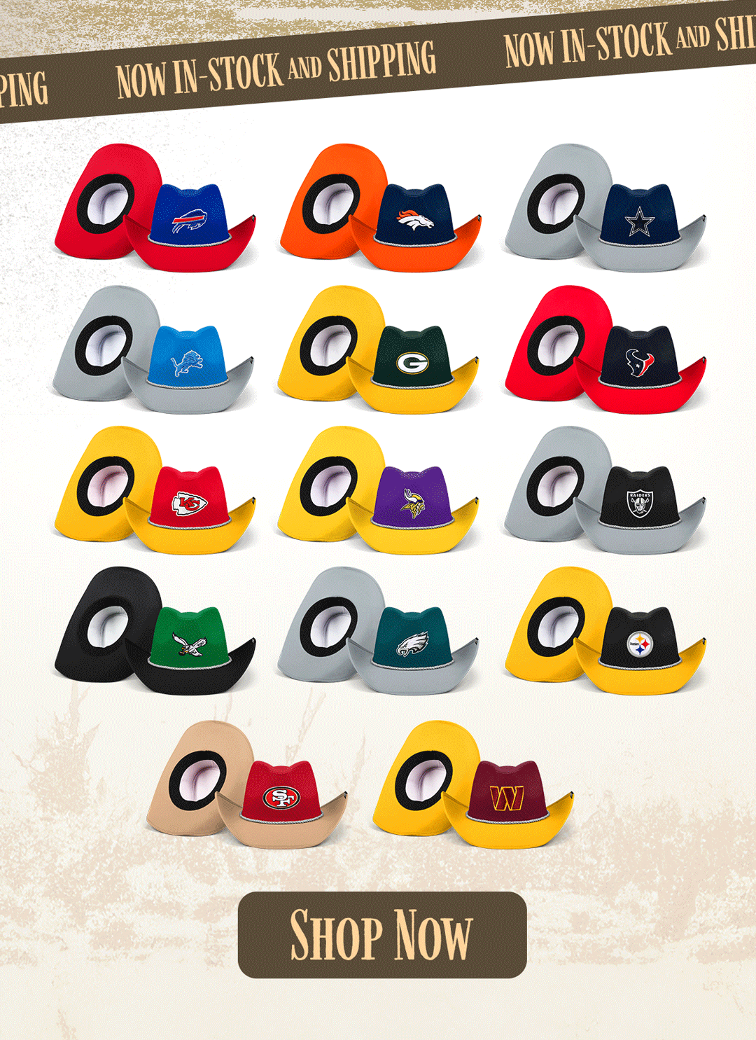 Select Teams Now In-Stock & Shipping