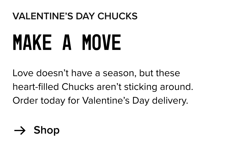 Shop Valentine's Day Chucks