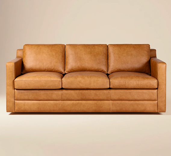 SHOP SORRENTO 78” LEATHER SLEEPER SOFA