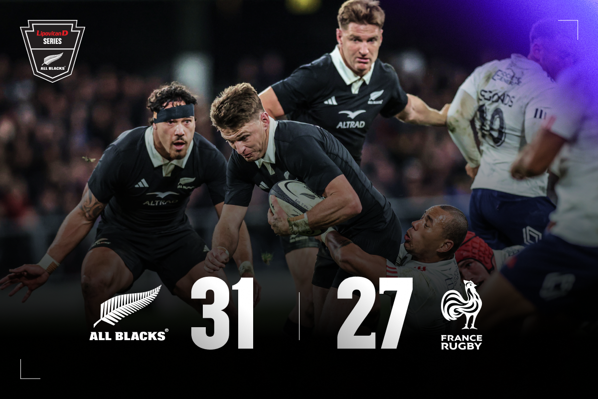 All Blacks Full Time Score Against France, 31-27