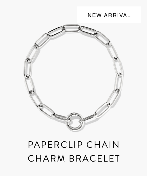 Paperclip Chain Charm Bracelet.