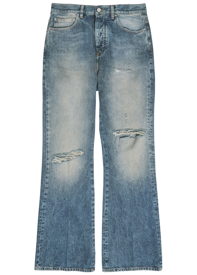 AMIRI Slashed distressed bootcut jeans