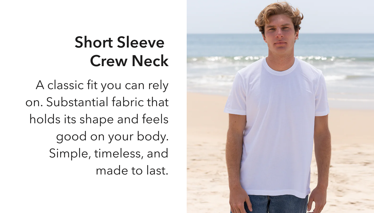 Mens Short Sleeve Crew Neck