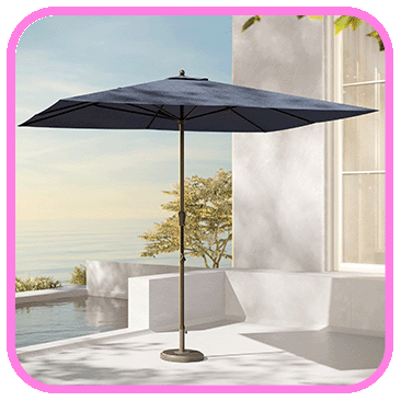 Seasons Sentry 8' x 11' Height Adjustable Market Umbrella