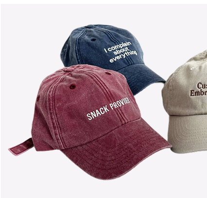 Personalised Vintage Cap Custom Embroidered Name/Text