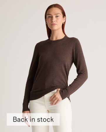 Lightweight Cotton Cashmere Crew Sweater 