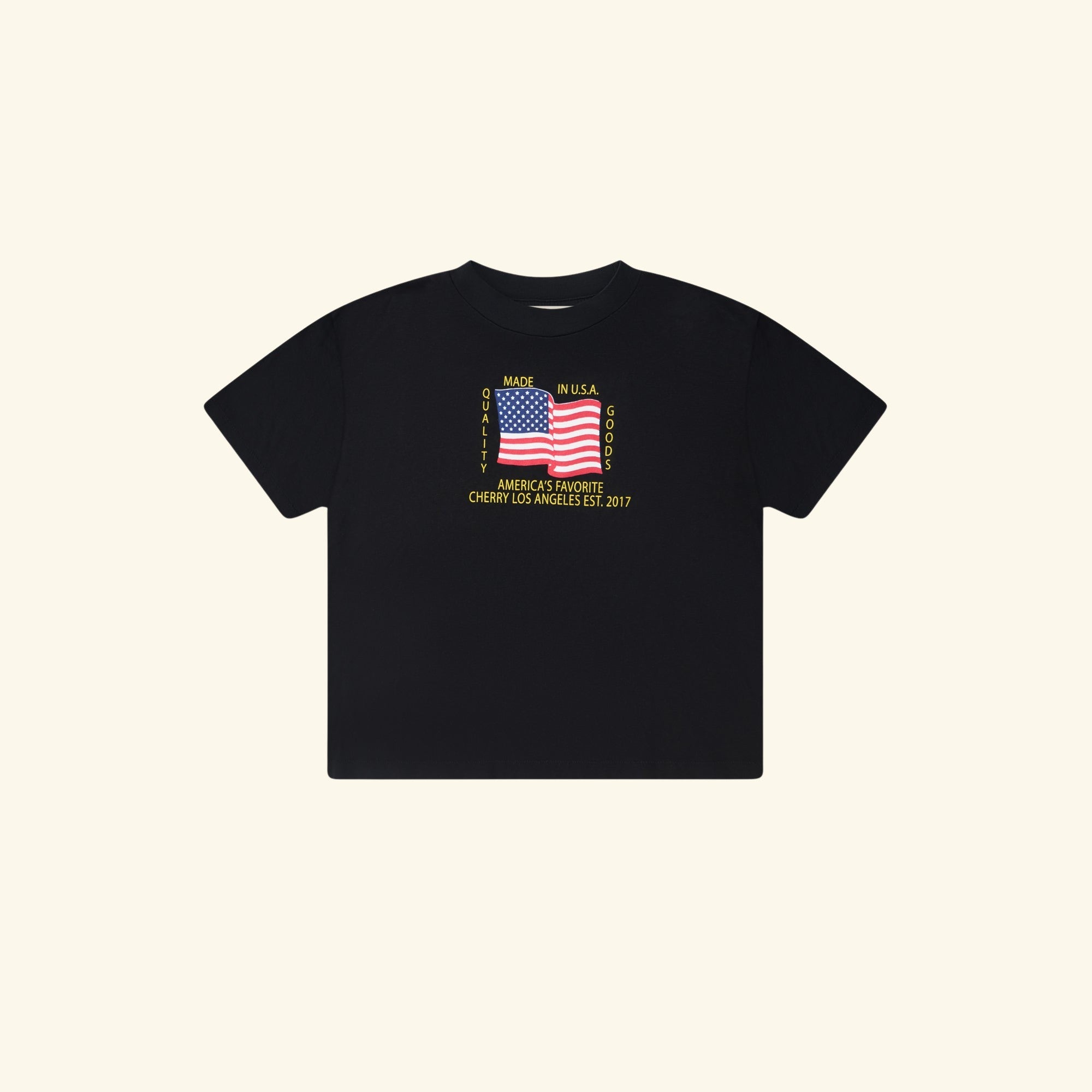 Image of Women's Quality Goods Boxy Baby Tee (Vintage Black)