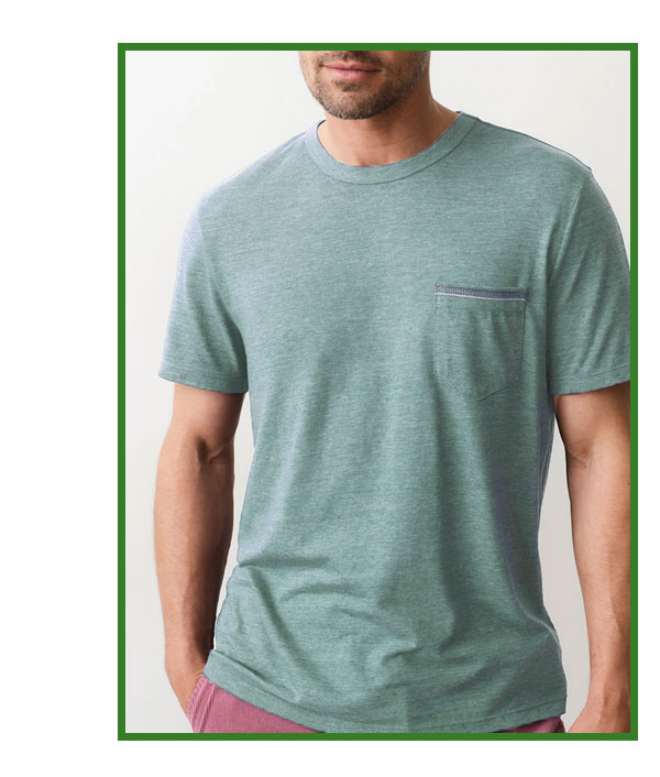 Signature embroidered pocket tee
