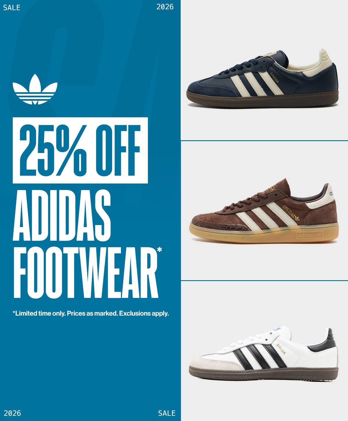 25% off adidas Footwear