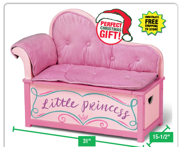 Kids' Princess Chaise Lounge with Storage - ONLY $32.99 After Rebate*!
