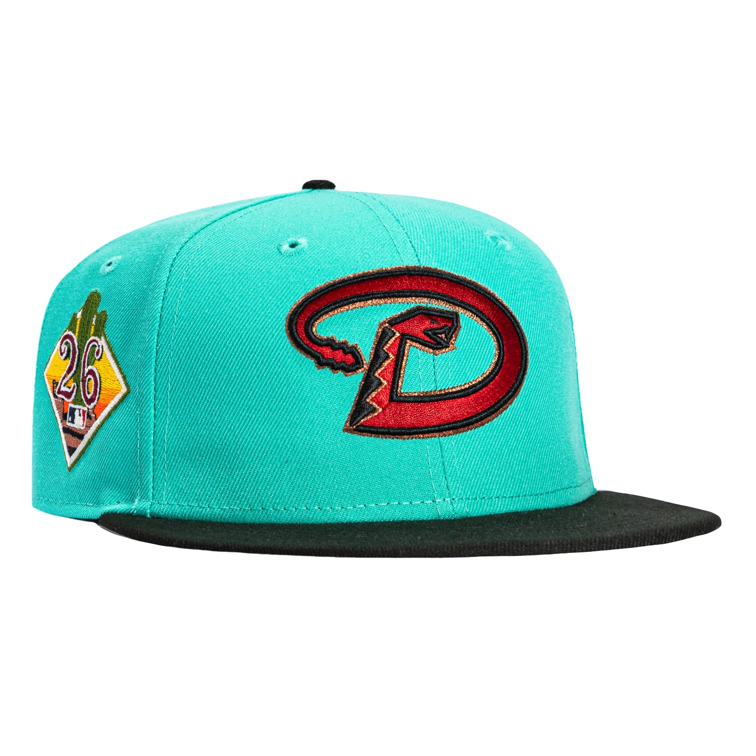 Image of New Era 59Fifty Arizona Diamondbacks 2026 Arizona Spring Training Patch D Hat - Mint, Black