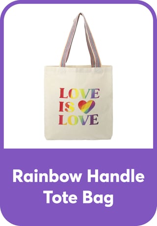 Rainbow Handle Tote Bag