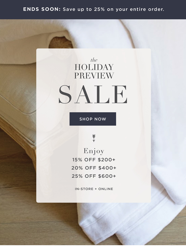 Holiday Preview Sale