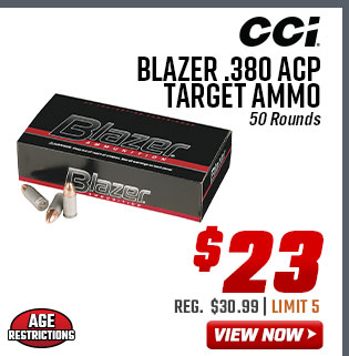 CCI Blazer .380 ACP Target Ammo