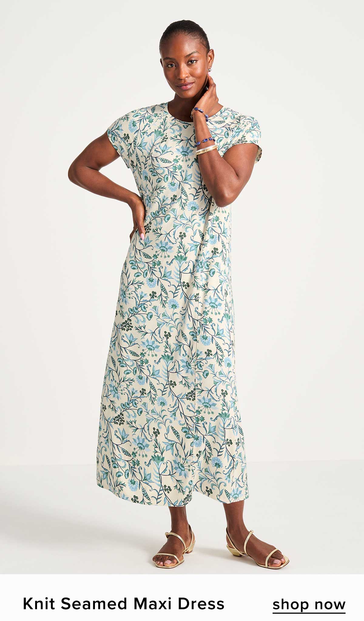 Knit Seamed Maxi Dress. Shop now