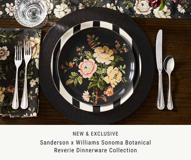 NEW & EXCLUSIVE - Sanderson x Williams Sonoma Botanical Reverie Dinnerware Collection