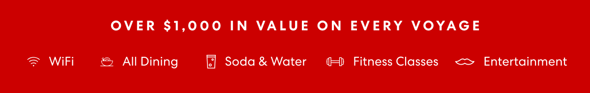 Over $1000 in value on every voyage