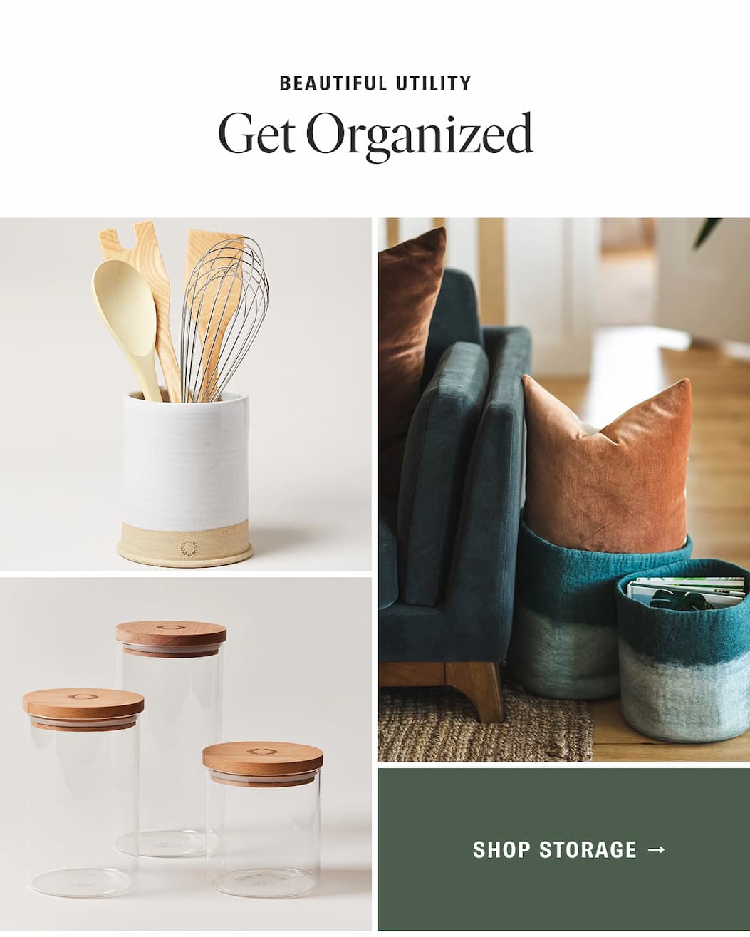 Get Organized with Beautiful Utility: Shop Storage