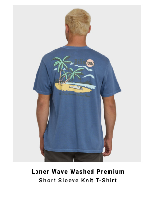 Loner Wave Washed Premium Short Sleeve Knit T-Shirt