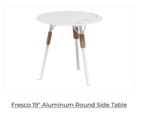 Gloster Fresco 19-inch Aluminum Round Side Table
