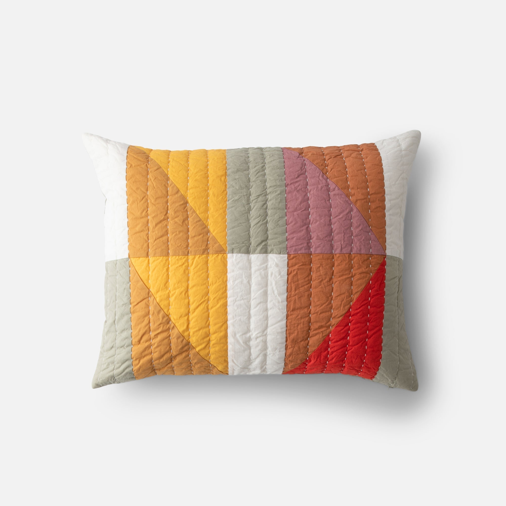 Image of Modern Rooftops Pieced Cotton Sham