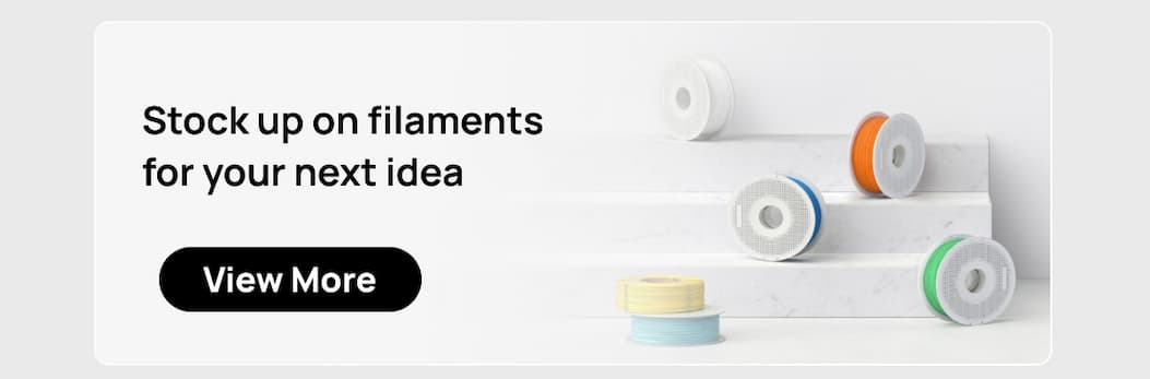 Bring your ideas to life with vibrant colors: Stock up on PLA, PETG, and specialty filaments designed for seamless integration and flawless surface finish on Bambu Lab printers.
