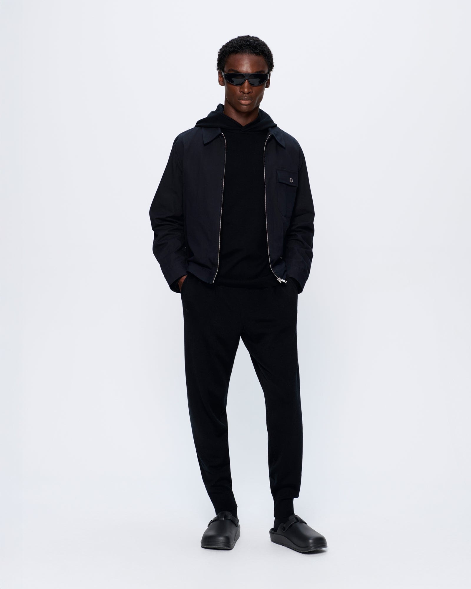 Image of Mens Regenerative Merino Wool Track Pants—black