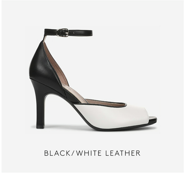 Black/White Leather