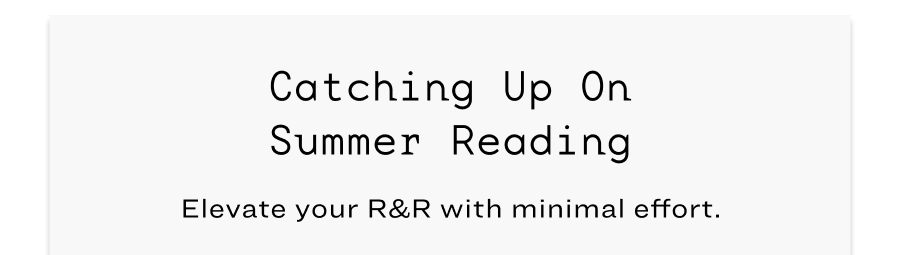 Catching up on Summer Reading