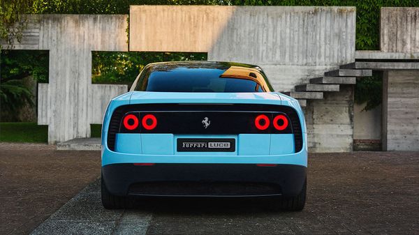 The new fully electric Ferrari car called 'Luce', Italian for light