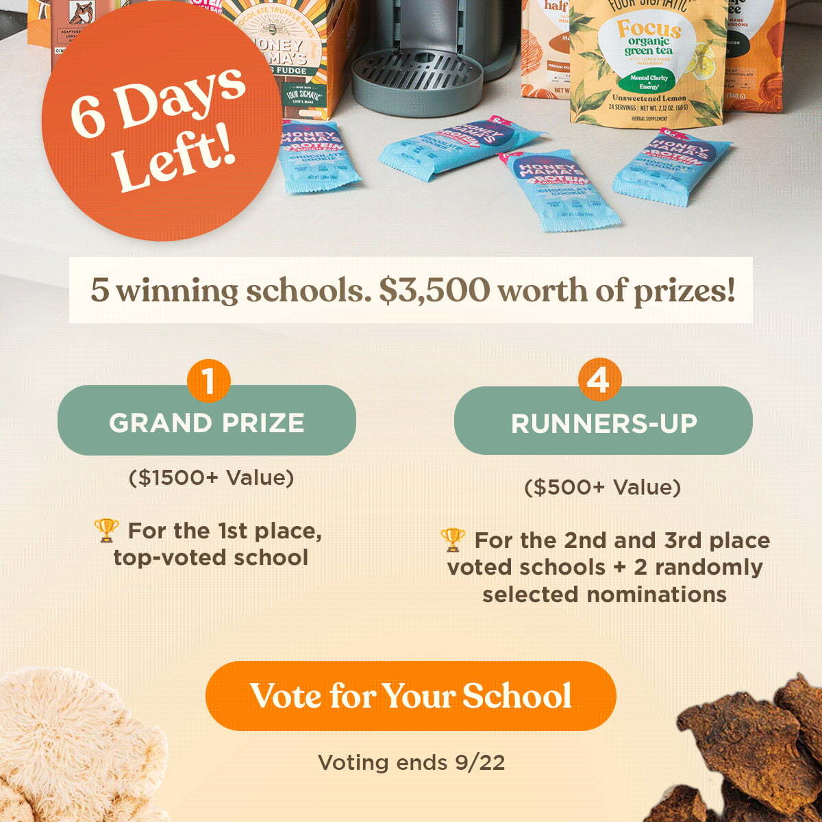 6 Days Left! Vote for Your School
