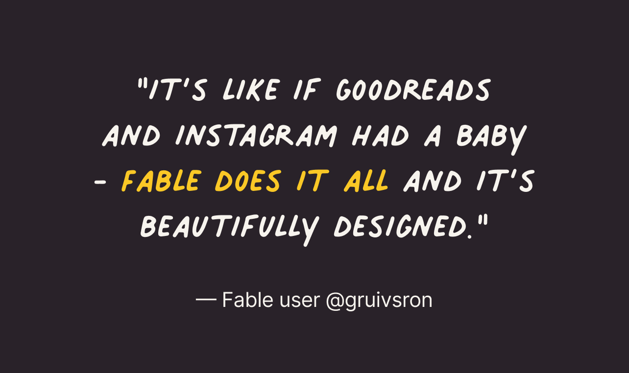 It's like if Goodreads and Instagram had a baby