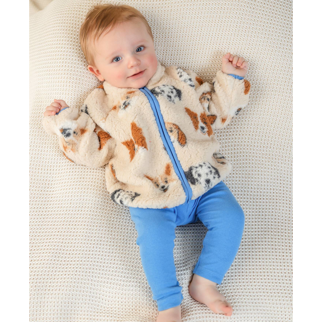 Babies' Sherpa Jacket Rib Leggings Set
