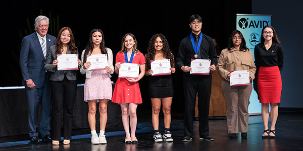 Honoring Angels 8th Grade AVID Scholars at Orange County Department of Education Ceremony